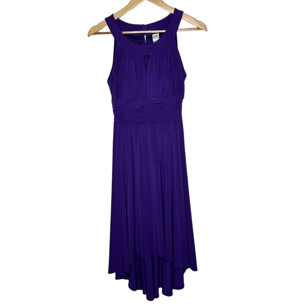 Signature by Sangria Purple Midi Dress